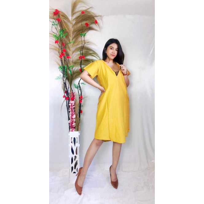 Daster Payung Busui Bali-BSI - POLOS MUSTARD