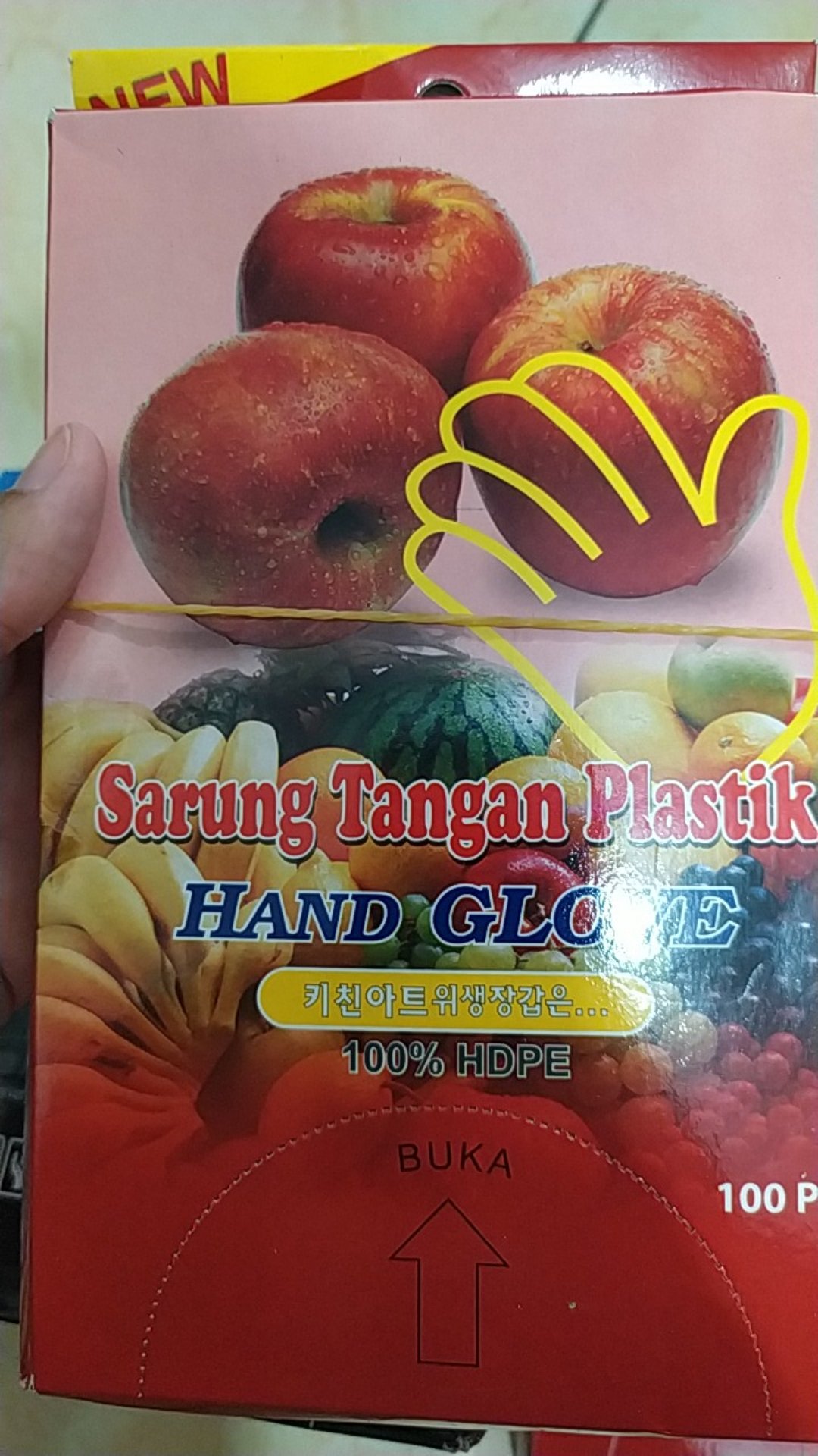 Sarung Tangan Plastik (isi 100 Lembar) / 50 Pasang