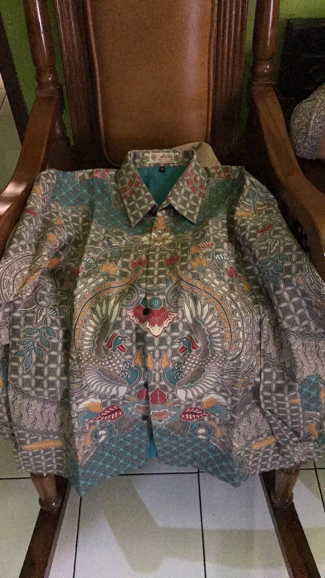 Batik Pria Lengan Panjang Keratonan Solo Premium Produksi Batik Aluna Sku074