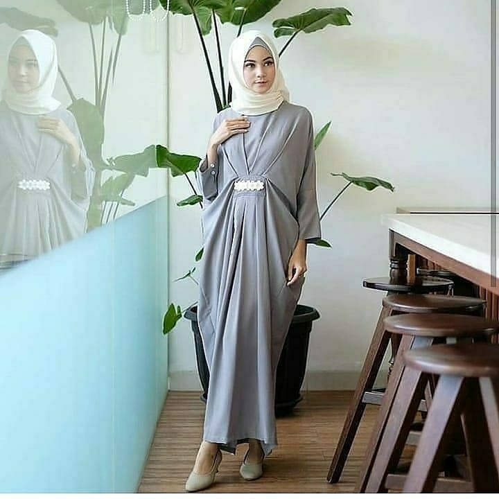 ORIZA KAFTAN DRESS BAHAN BALOTELLY Gaun Muslim Polos Gamis Simple Casual Elegan Dress Muslim Terbaru