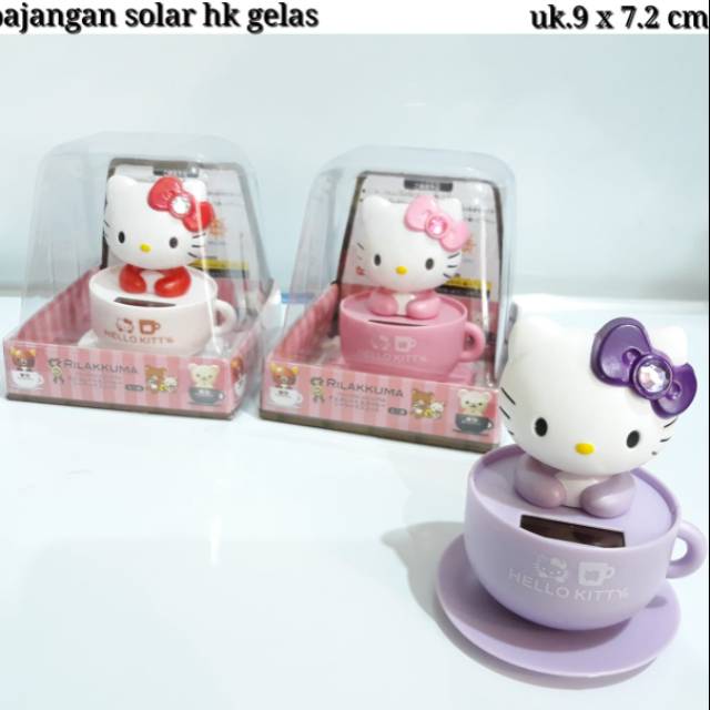 PAJANGAN MOBIL SOLAR DASHBOARD HELLO KITTY