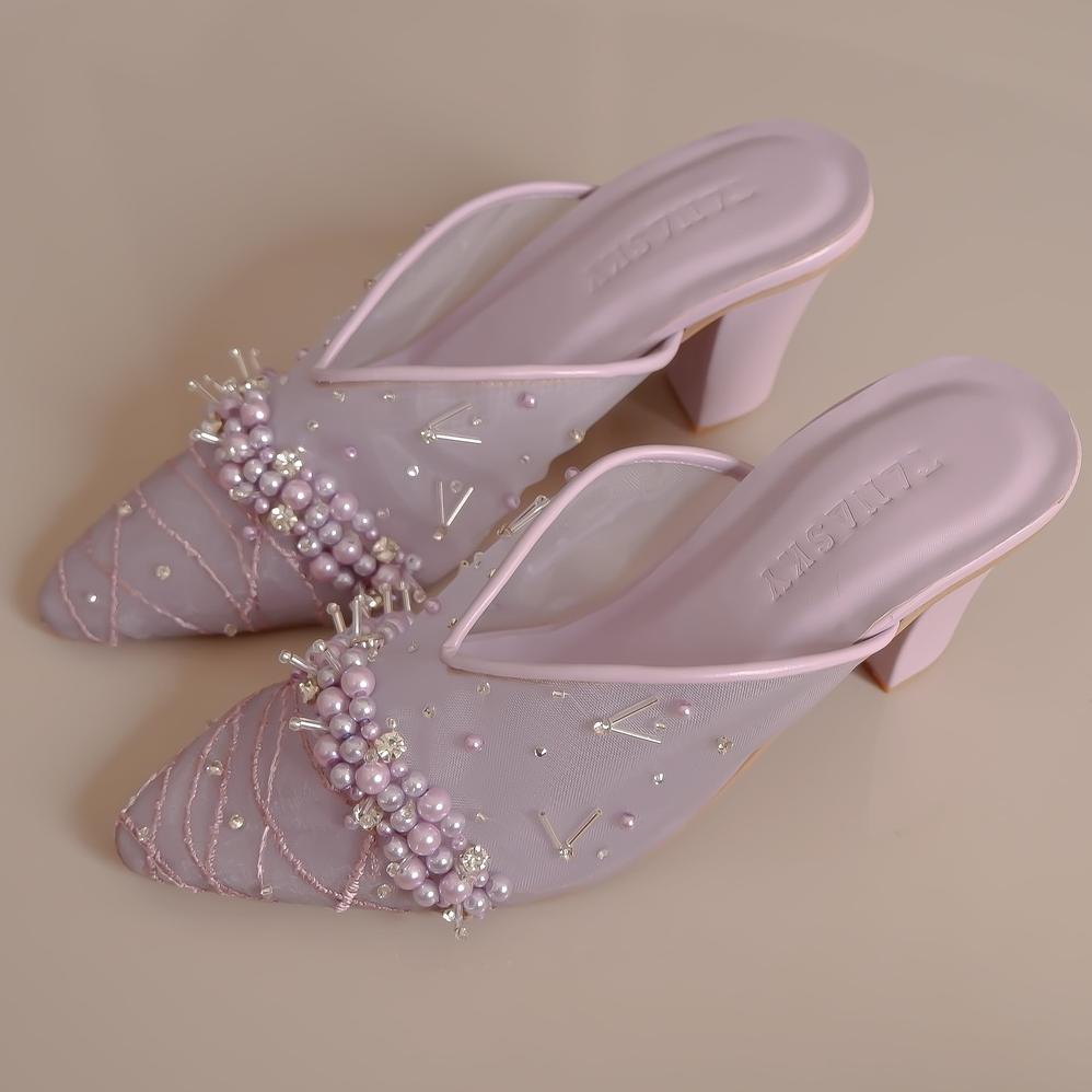 Tanasky - Serayu - 3 Warna - Sepatu Heels Wanita 7Cm Block Heels - Wedding Shoes