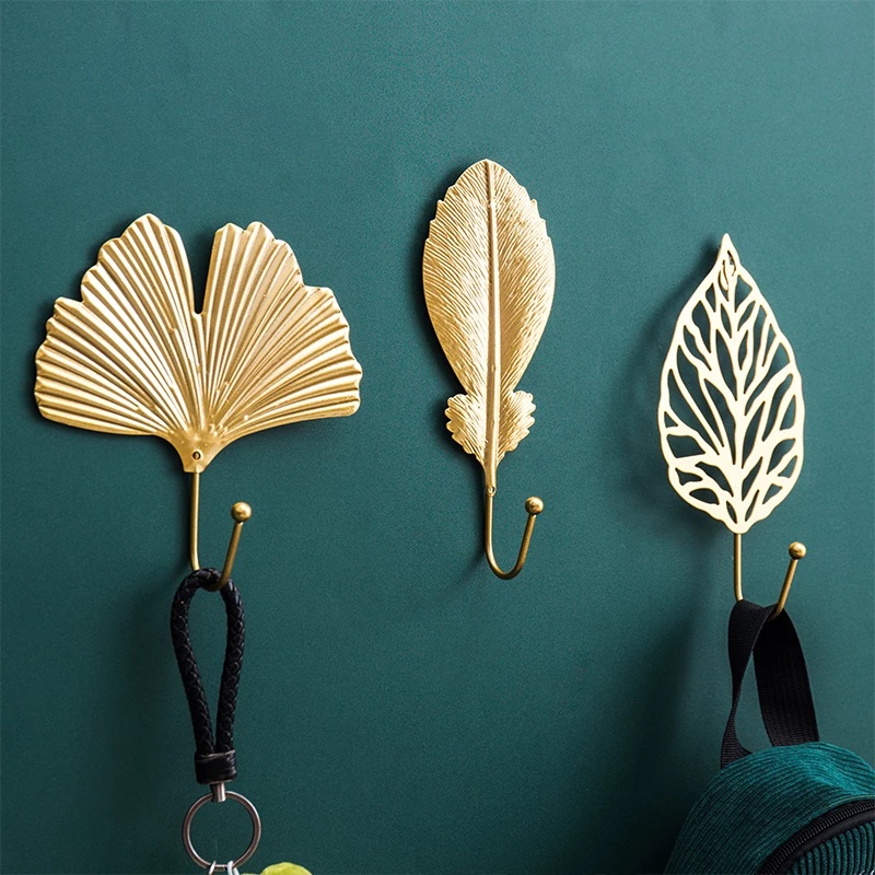 Home Office Creative Leaf Shape Wall Mounted  Storage Hooks