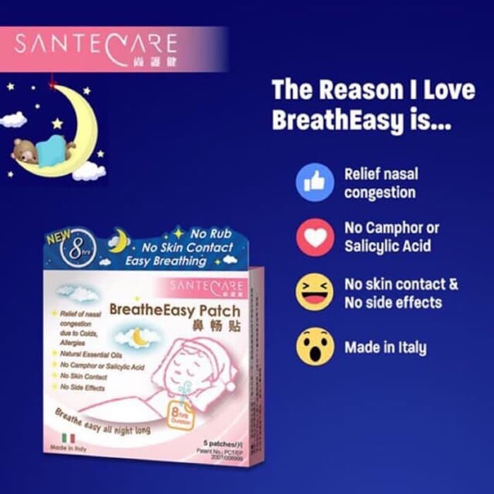 SanteCare BreatheEasy Patch Isi 5 Patches Sante Care Breathe Easy