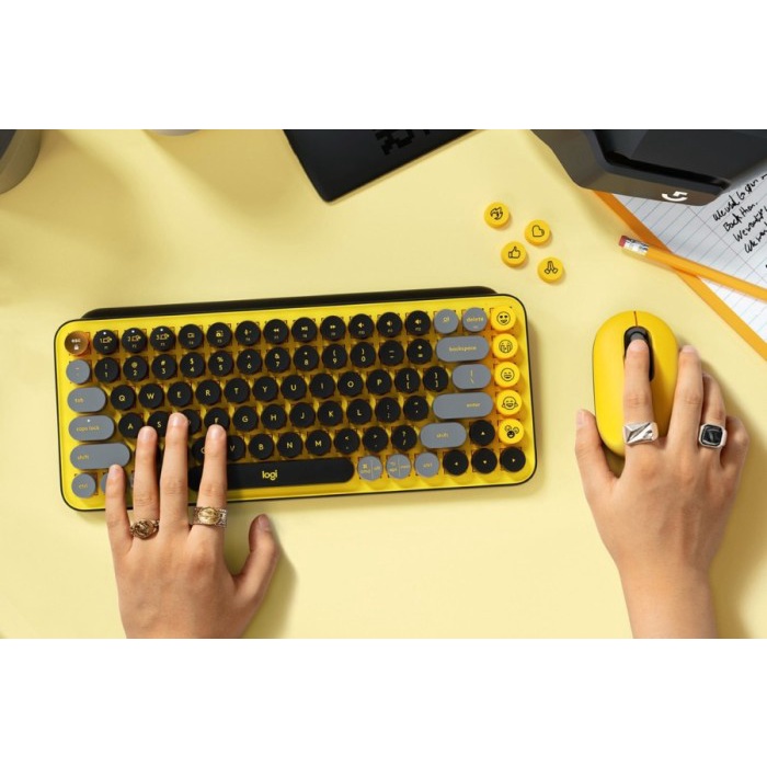 Keyboard Logitech POP Keys Wireless Mechanical Emoji Keyboard