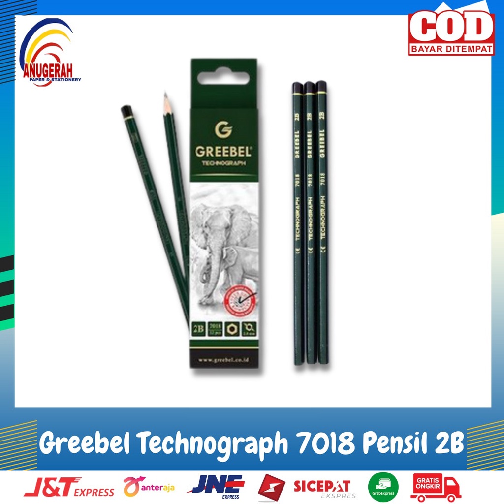 

GREEBEL TECHNOGRAPH 7018 PENSIL 2B (PCS)