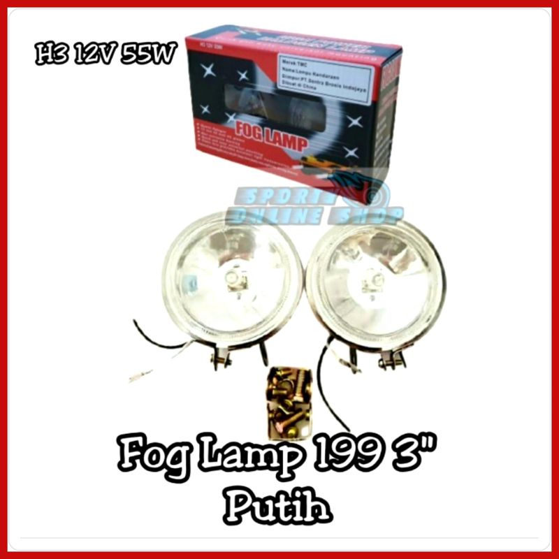 Fog Lamp 199 Kaca 3 inch Universal