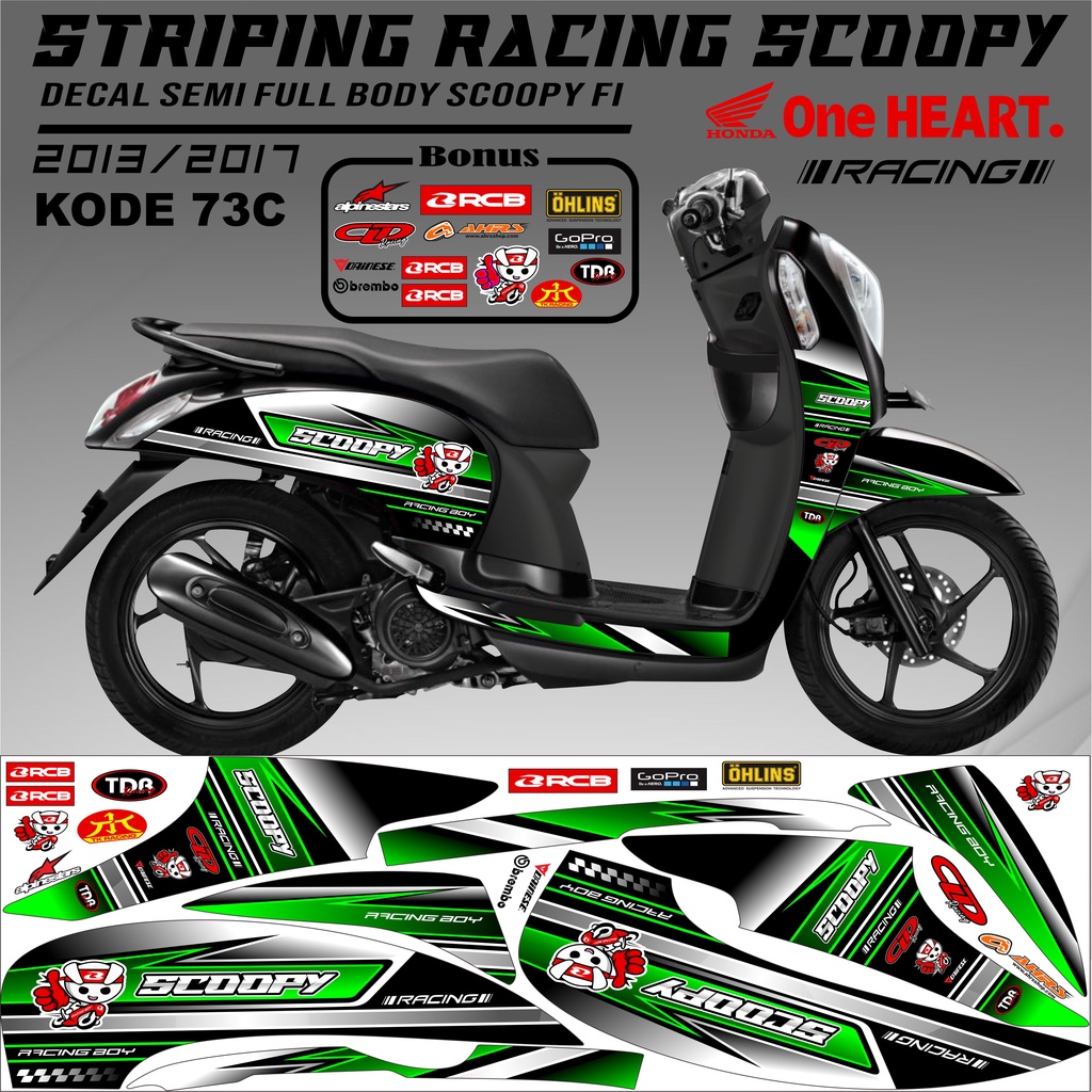 Striping Scoopy Sticker Scoopy 2013/2017 Variasi Kode 73