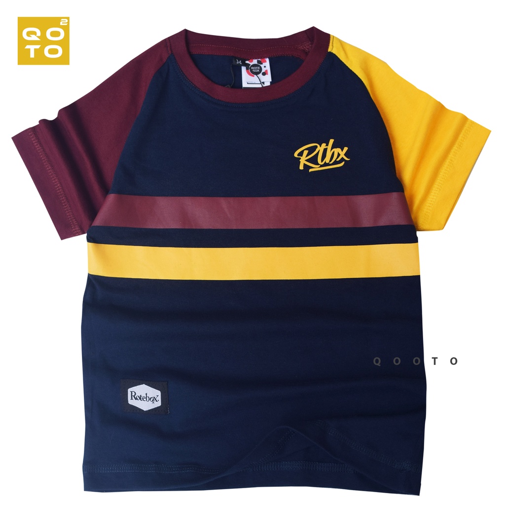 Baju Anak Laki Laki Reglan Rotebox Umur 1-12 Tahun Bahan Cotton 30S