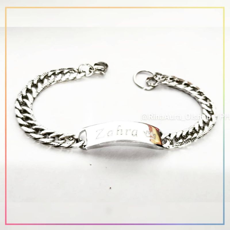 Gelang Plat Monel Rantai Titanium