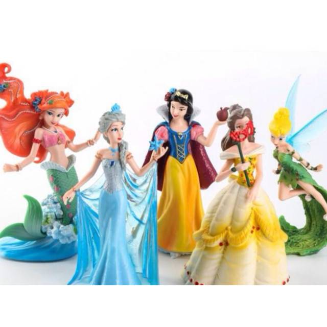 Isi 5 princess figure princes figure hiasan kue princess mainan princess topper kue ultah princess
