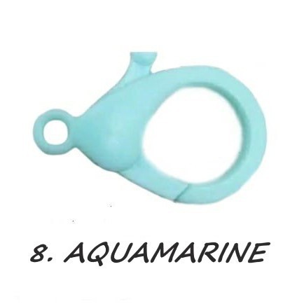 Kaitan Kokot Udang Plastik Claps Plastik Uk 35mm Warna/i Doff Harga/Pc-8. AQUAMARINE