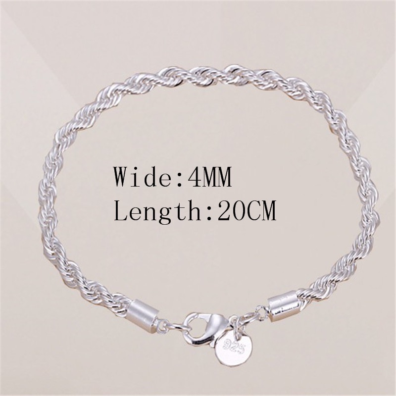 ✿AYN✿ FA105 Gelang Ulir  / Gelang tambang monel putih/Gelang Tambang lilit