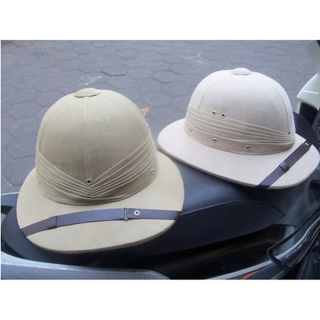 topi gowes sepeda onthel polka klasik era kolonial bahan kain