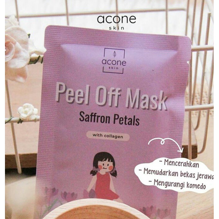 10g Peel Off Mask with Petal Masker Petal Peel Off by Acone / 10 gram Masker Peel Off Petal Acone
