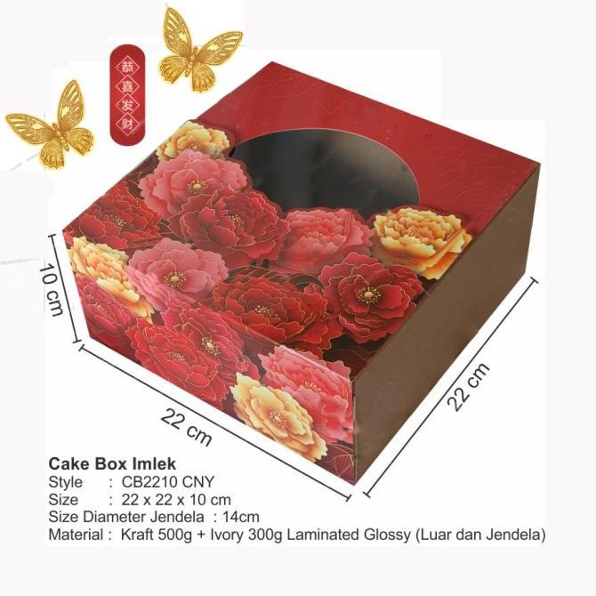 

BAYAR DITEMPAT CB2210 CNY |Box Kue Cake Packaging Imlek Sincia Hampers Kemasan Kotak NEW Kode 1470