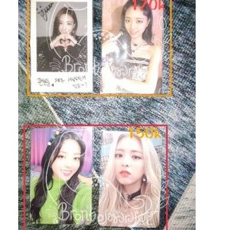 Photocard yuna itzy polaroid and icy sign pair