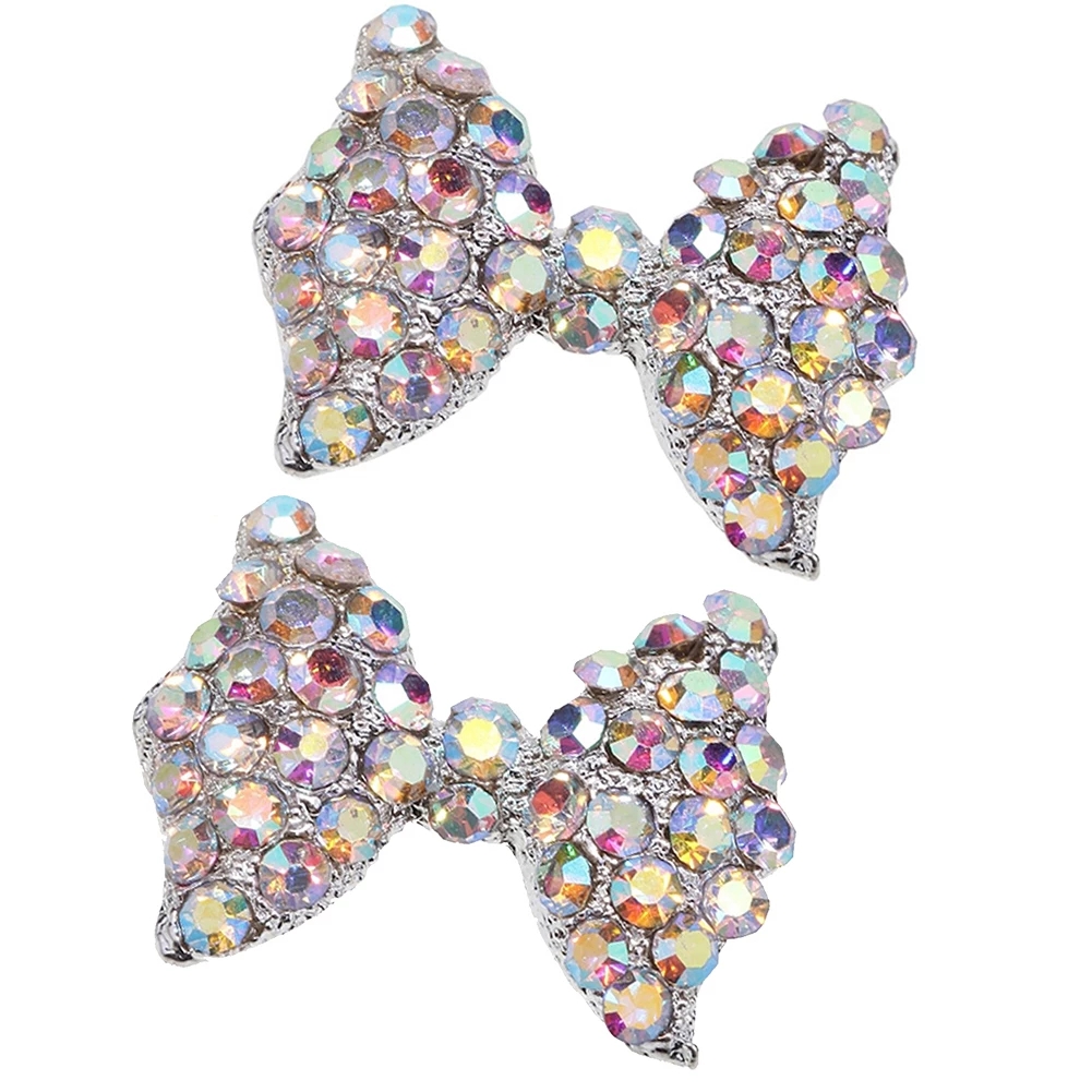 5pcs / Set Ornamen Pita Kristal Berlian Imitasi Bahan Alloy Untuk Dekorasi Nail Art