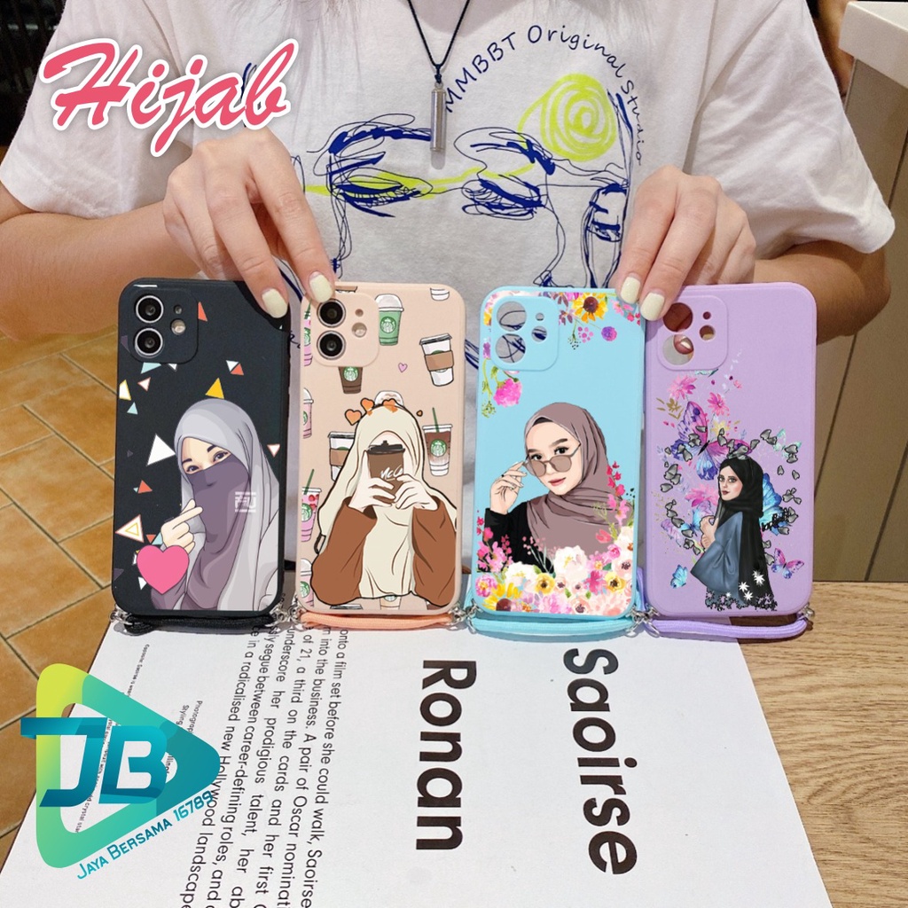 SOFTCASE SILIKON SLINGCASE TALI LANYARD STRAP PHONE MACARON PELINDUNG KAMERA HIJAB OPPO VIVO SAMSUNG XIAOMI REALME IPHONE ALL TYPE JB5483