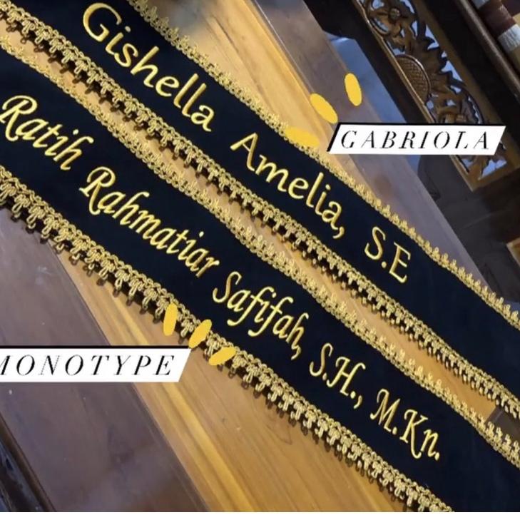 (HARGA SPESIAL) Selempang Bordir Selempang Wisuda Selempang Wisuda Selendang wisuda Slemapang wisuda