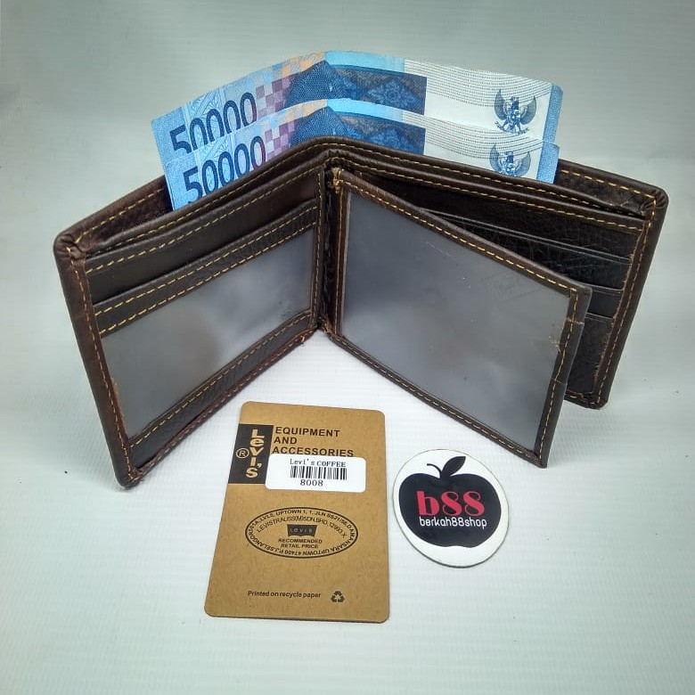 Dompetkulit Levis mini 8008 motif / Dompet pria murah berkualitas