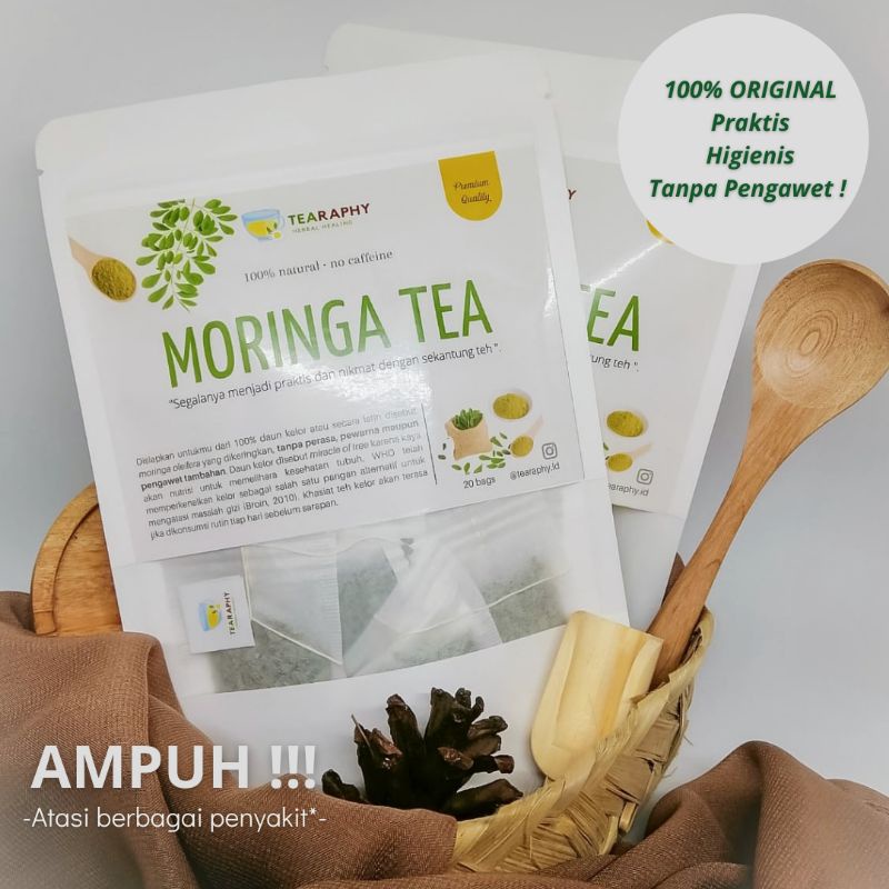 

Tearaphy Teh Celup Daun Kelor Herbal Moringa Atasi Berbagai Penyakit Anti Virus Imun Booster