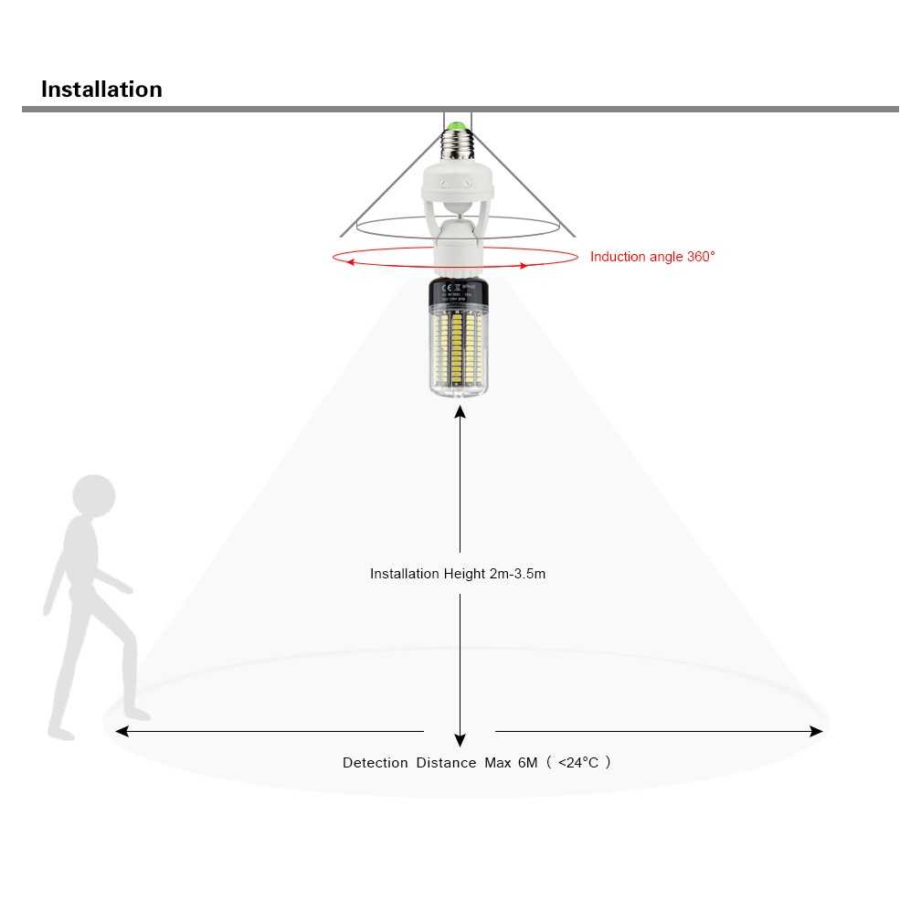 TG-DG Smart Fitting Lampu Bohlam E27 Infrared Sensor Lamp Holder - SP-SL01