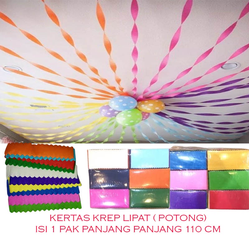 

Kertas Krep Warna Warni / Kertas Krep Potongan warna Warni / Kertas Dekorasi Pesta Crepe Paper