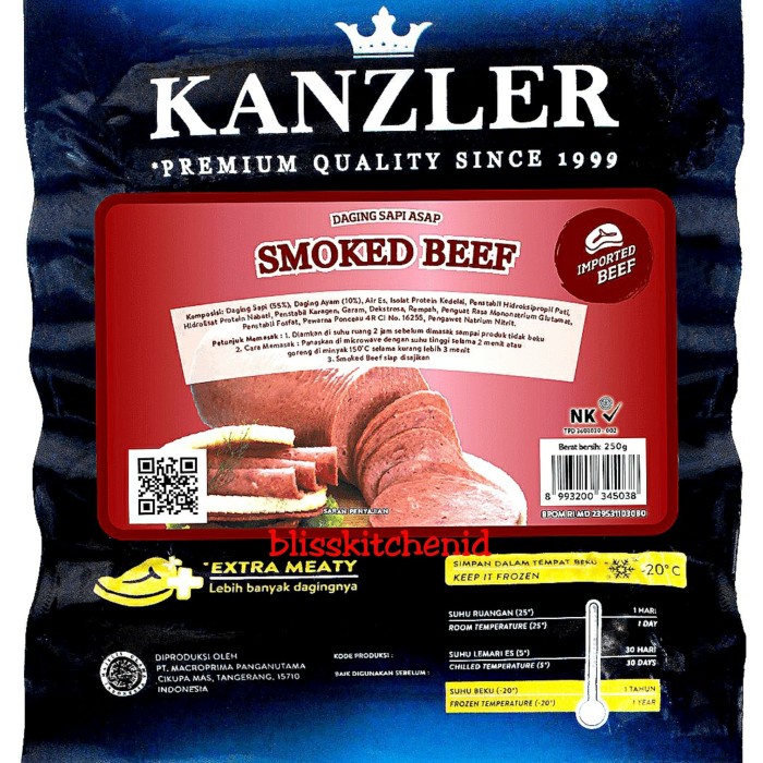 

Kanzler Smoked Beef / Daging Sapi Asap Kanzler 250gr - BARU