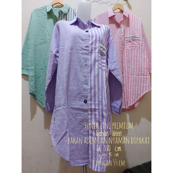 tunik katun linen/kemeja katun linen/tunik katun linen premium