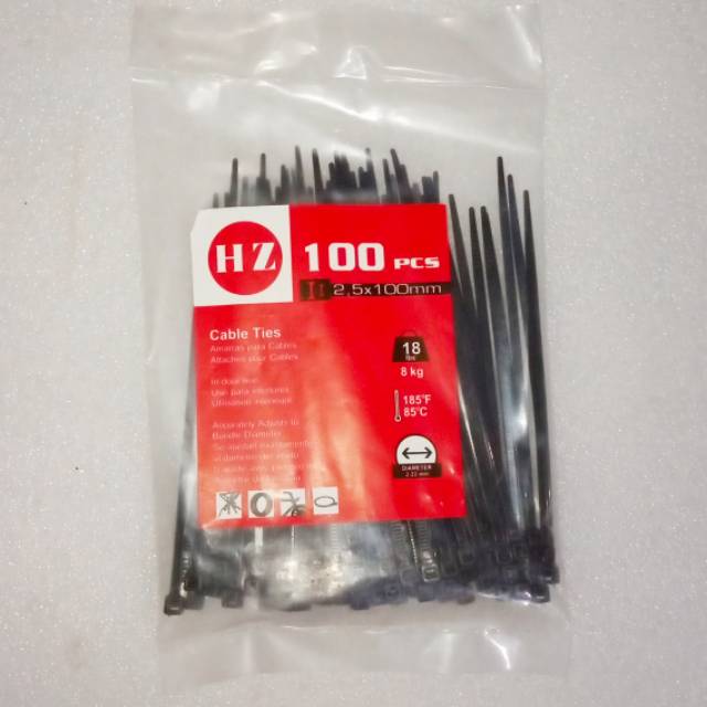 Kabel Ties Size : 3,5 x 100 mm HITAM