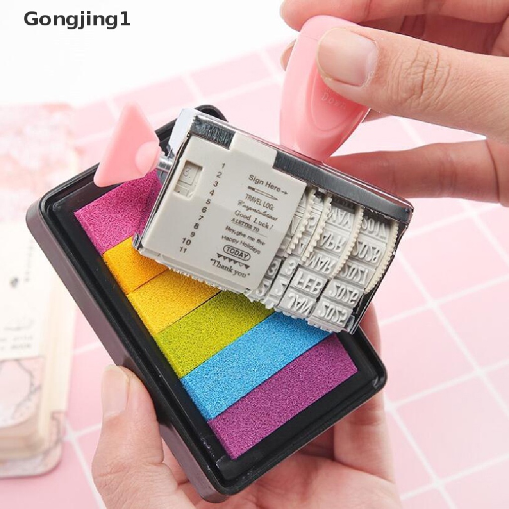 Gongjing1 Stempel Roller Portable DIY Untuk Scrapbookkartu Ucapan