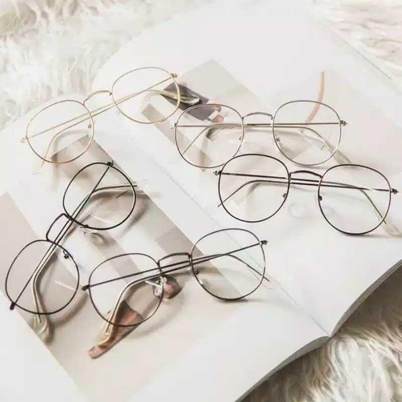Grosir_Solo //Kacamata oval fashion retro style korea import