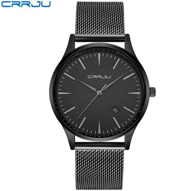 CRRJU Jam Tangan Analog Pria Stainless Steel - CJ-2135 Original