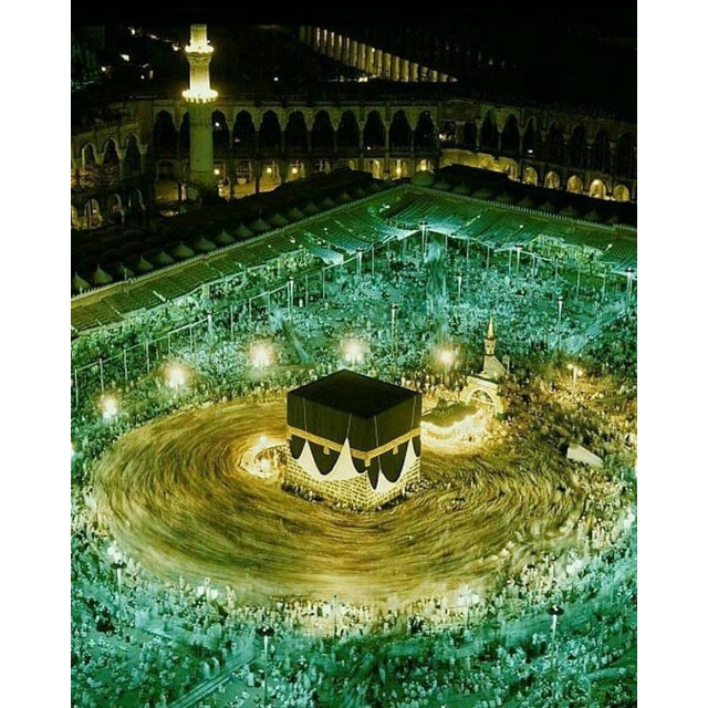 lukisan cetak mekah + bingkai 65×45cm