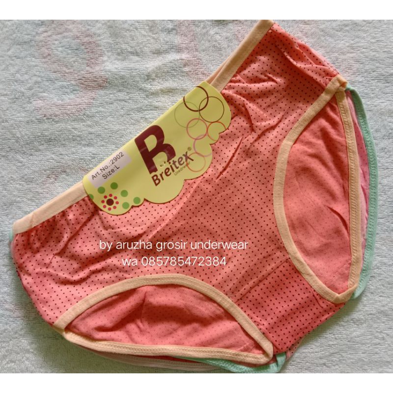3pcs CD celana dalam wanita breitex polkadot