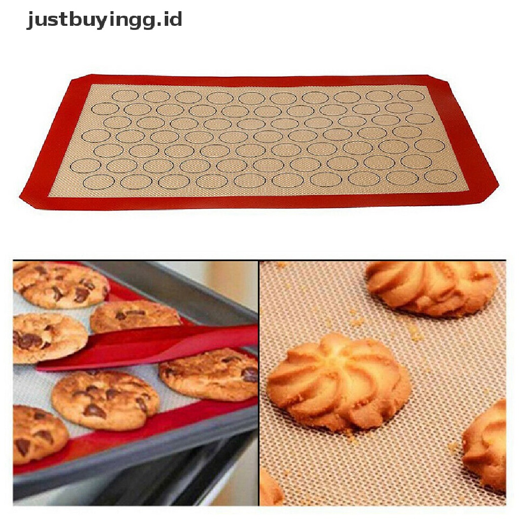 (Justbuyingg.Id) Alas Baking Macaron Bahan Silikon Anti Lengket