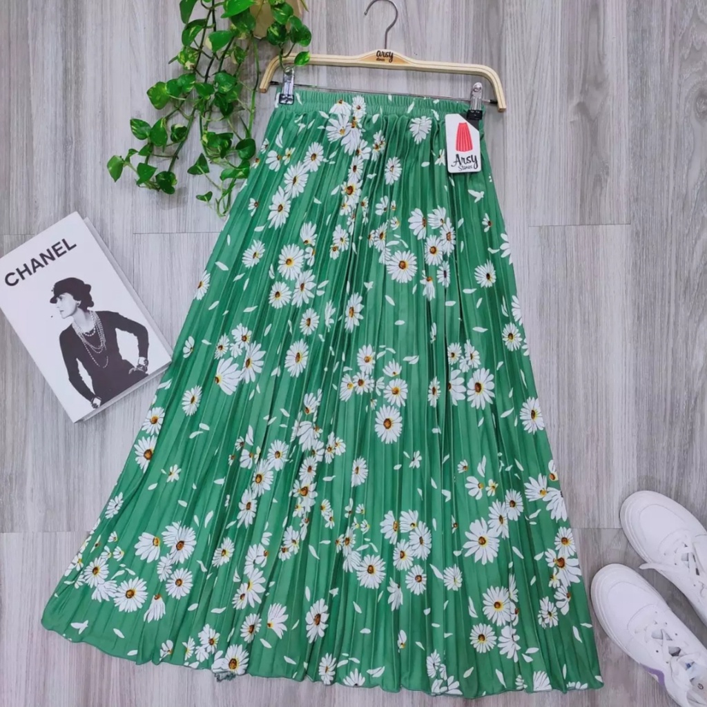 OOTD Skirt- Rok Plisket Wanita Terlaris Premium Motif