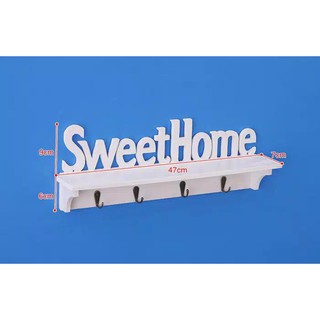 PX499 Rak dinding vintage sweet home dengan 4 buah hook PX499 Rak dinding vintage sweet home dengan 4 buah hook