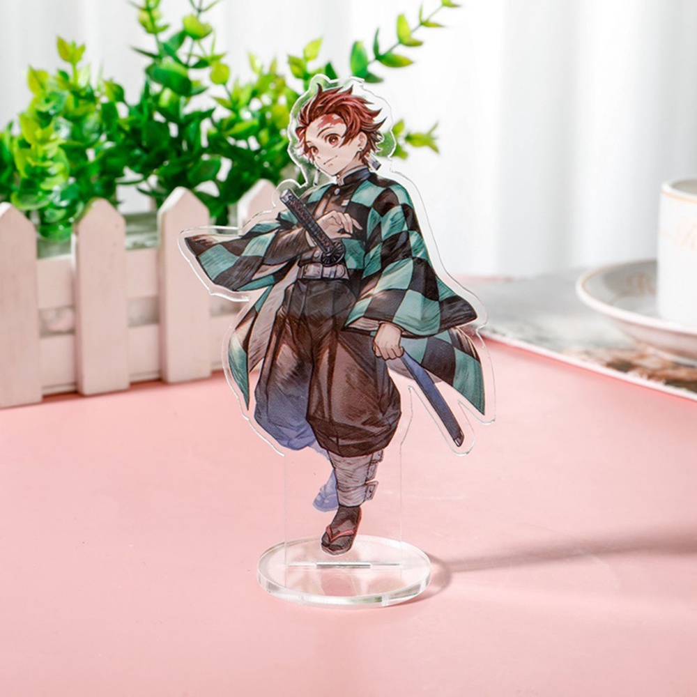 Needway  Zenitsu Acrylic Stand Inosuke Desktop Stand Anime Demon Slayer Kamado Kimetsu No Yaiba Tanjirou Nezuko Action Figures Giyuu Stand Plates