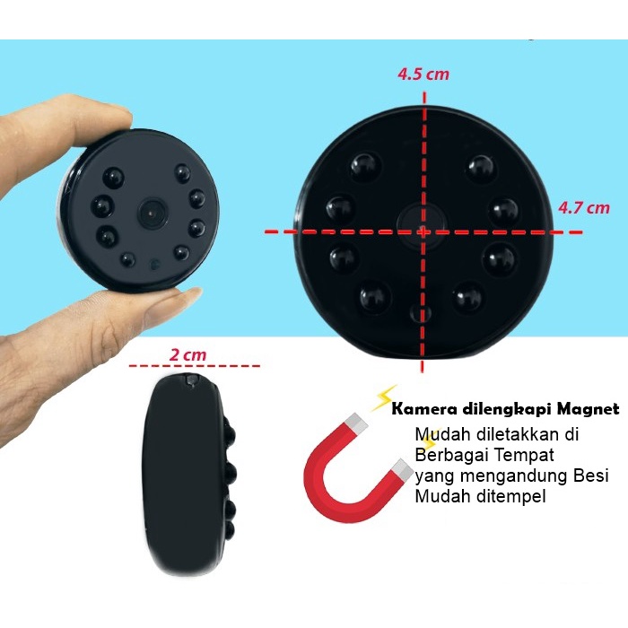 Kamera CCTV Cam Infrared IR High Resolusi Video Full HD 1080P Mini Cam