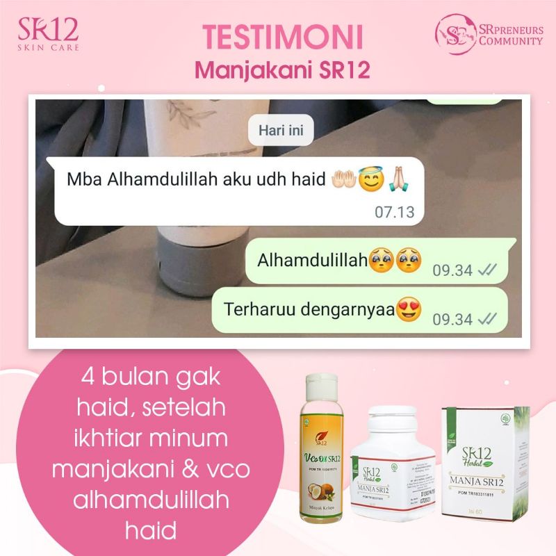 SR12 Manjakani Obat Keputihan Herbal - Pelancar Telat Haid - Merapatkan