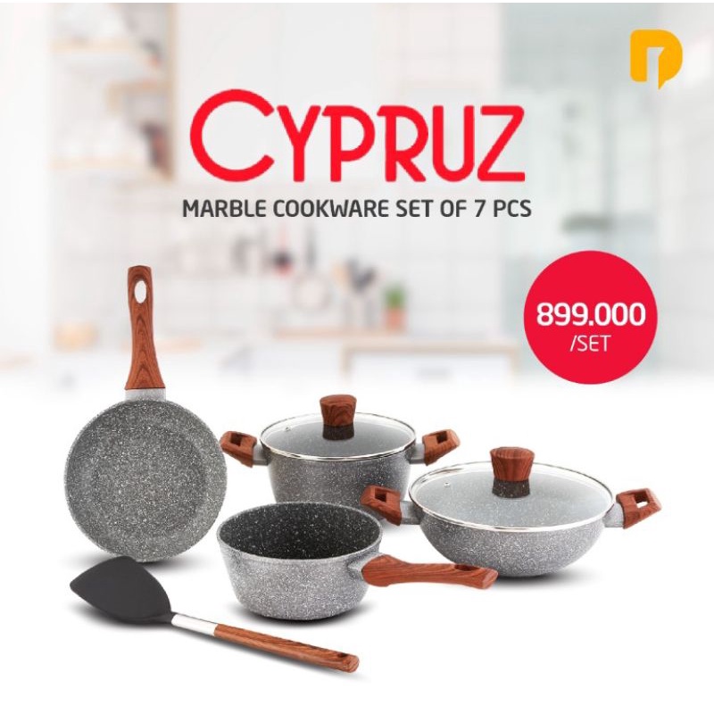 Cyprus Marble Cookware set of 7 pcs