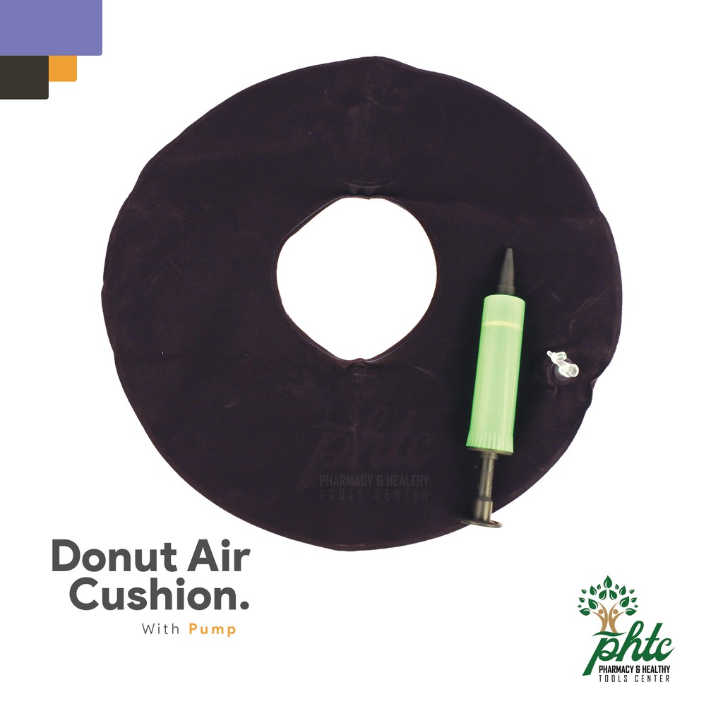 Bantal Windring l Donut Air Cushion With Pump l Bantal Duduk Wasir l Bantal Donat