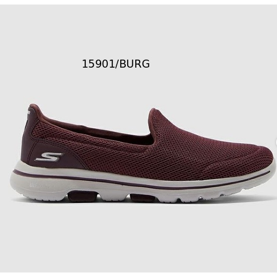 SKECHERS 15901/BURG GO WALK 5 SEPATU SLIP ON WANITA ORIGINAL