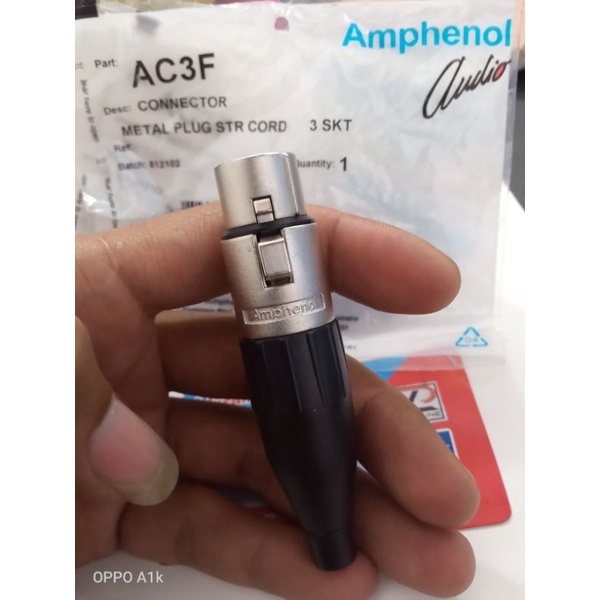 jack xlr female amphenol AC3F