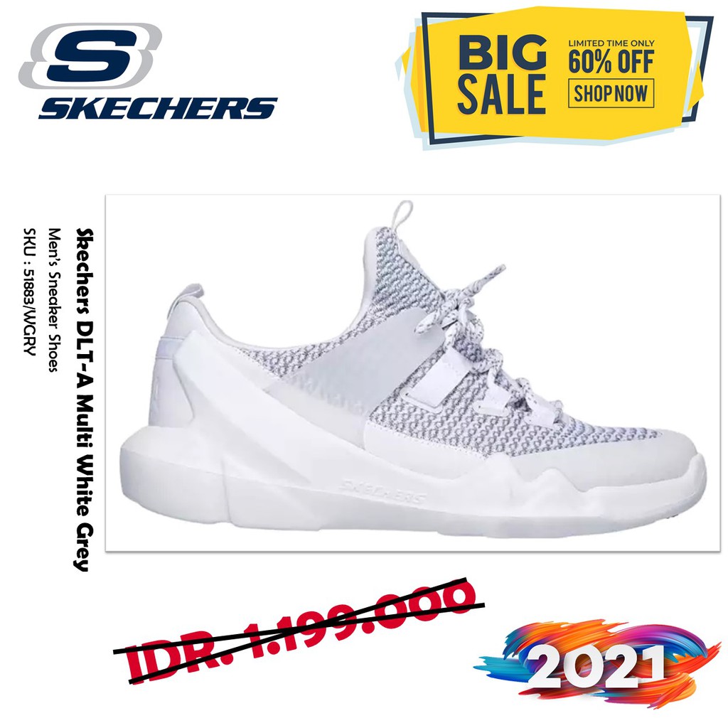 SKECHERS DLT A MULTI WHITE GREY (51883/WGRY) ORIGINAL
