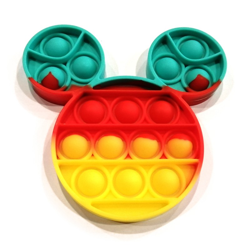 Pop it Rainbow Ready Stok Murah Popit Bubble Toy Untuk Anak Dewasa Penghilang Stres-Micky 11cm