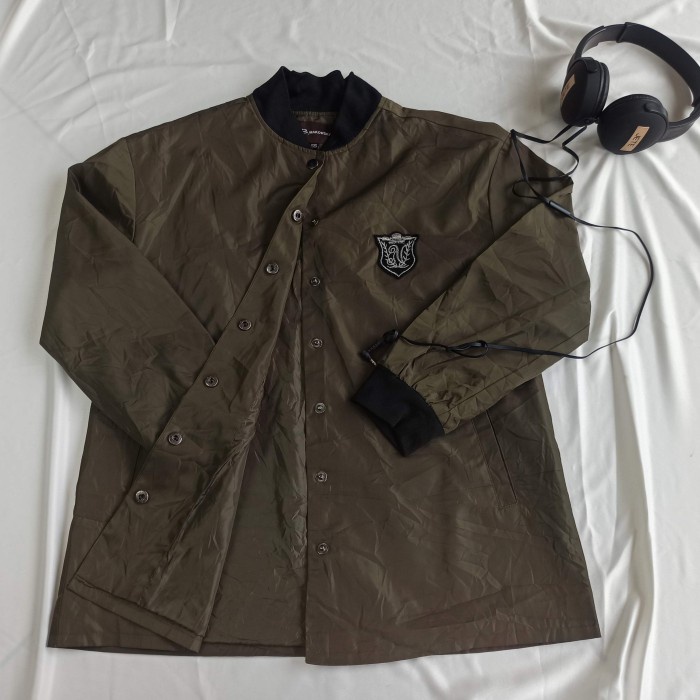 BOMBER JACKET HIJAU ARMY GLOSSY BRAND B MAKOWSKY