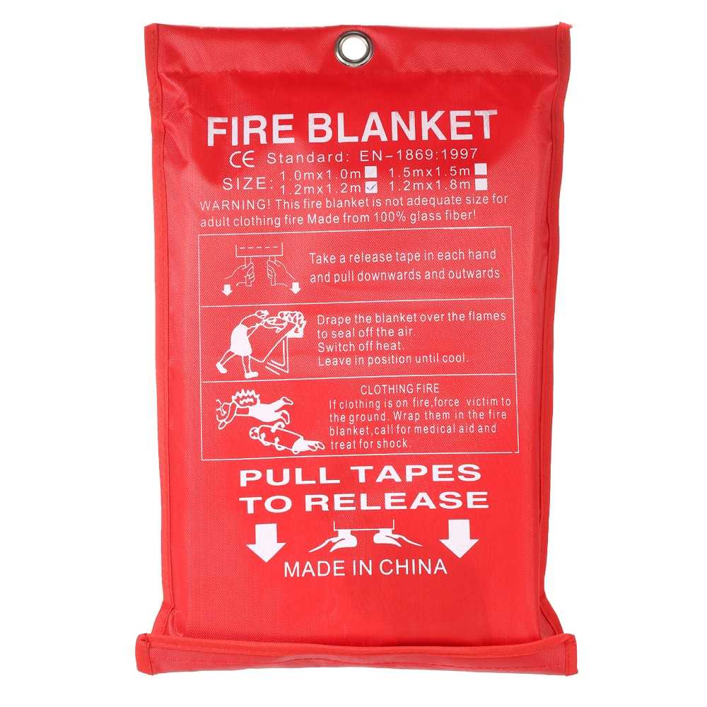 Kain Pemadam Api Fiberglass Fire Blanket Flame Shelter Cover accesoris mobil burnhilda